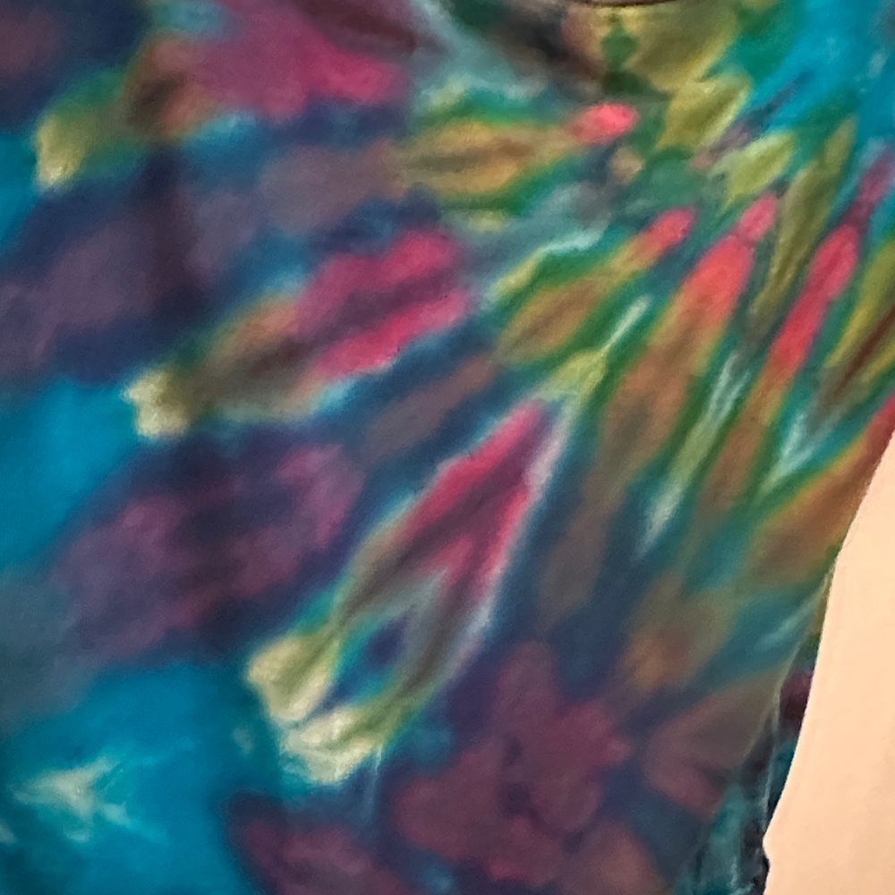 Kathmandu Imports Soft Knit Tie-Dye Sleeveless Jumpsuit - Teal Multicolor - Picture 5 of 9